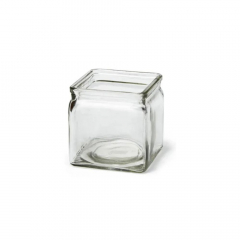 Rosseto Clear Glass Square Jar 3.9 x 3.9 x 3.9 Set Of 3