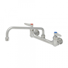 T&S Stainless Steel Wall Mount Faucet 8in