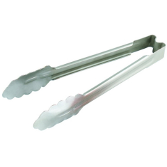 Vollrath Heavy-Duty Stainless Steel Scalloped Tongs