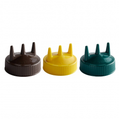 Vollrath Traex Wide-Mouth Squeeze Bottle Tri-Tip Caps