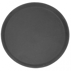 Black Non-Slip Round Plastic Tray