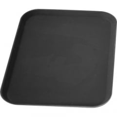 Black Non-Slip Rectangular Fibreglass Tray