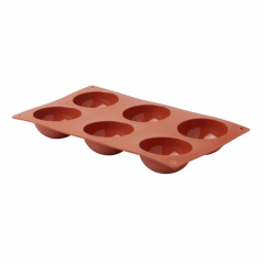 Pro.cooker 6 Cup Half Sphere Mould Silicone GN 1/3