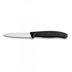 Victorinox 80mm Black Serrated Paring Knife