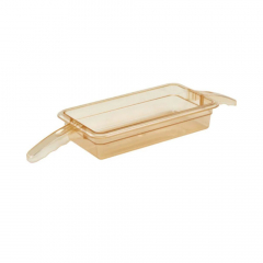 Cambro High Heat GN H-Pan Double Handle 1/3 100mm Amber