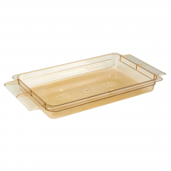 Cambro High Heat GN H-Pan 1/1 65mm Double Handle Amber