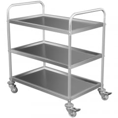 Essentials Trolley 3 Tier Stainless Steel 850x530x900mmH