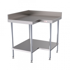 Simply Stainless Corner Bench With Splash Back