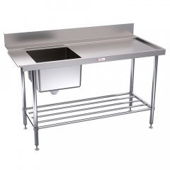 Simply Stainless RH Dishwasher Inlet Bench with Splashback