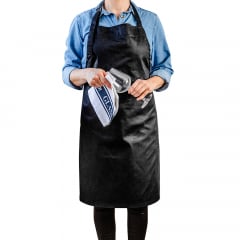 Essentials Collection Bib Apron Black with pocket 860x700mm