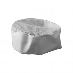 Chefs Mesh Top Skull Hat Velcro White