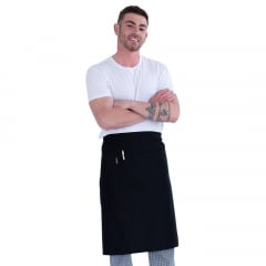 Black Polycotton 3/4 Waist Apron with Pocket