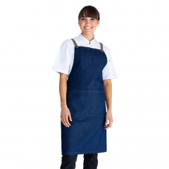 Bella Bib Apron Blue-Latte