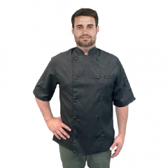 New York Mens Chef Jacket Short Sleeve