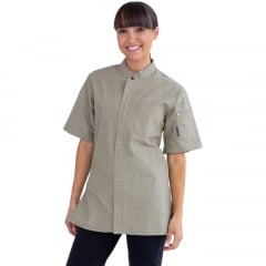 Arli Chef Jacket Latte Short Sleeve Unisex Fit