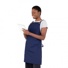 Prochef Luca Bib Apron Navy 700x820mm with Pocket