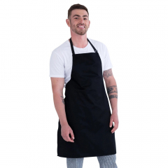 Essentials Black Polycotton Bib Apron