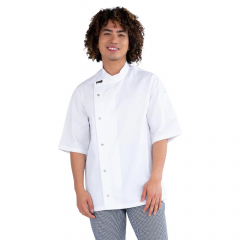 Prochef White Prochef Short Sleeved Tunic Top