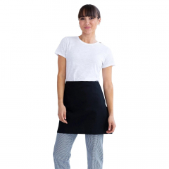 Apron Black P/C 1/2 Waist 70X40cm