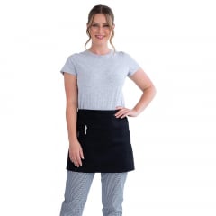 Black Polycotton 1/2 Waist Apron with Pocket