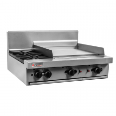 Trueheat RC Series 900mm Top W 2 Burners And 600mm Griddle Plate NG