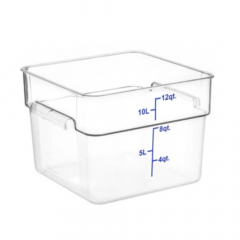 Square Food Storage Container with Lid 12L, Clear