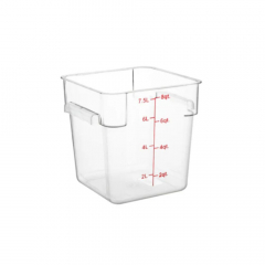 Square Food Storage Container with Lid 8L, Clear