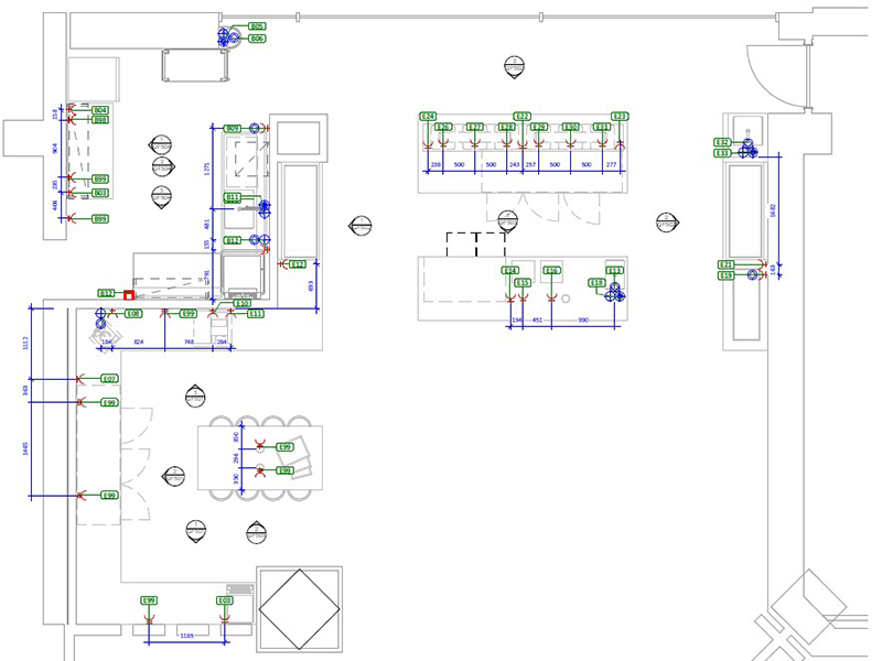 Executive Lounge Bar Drawing