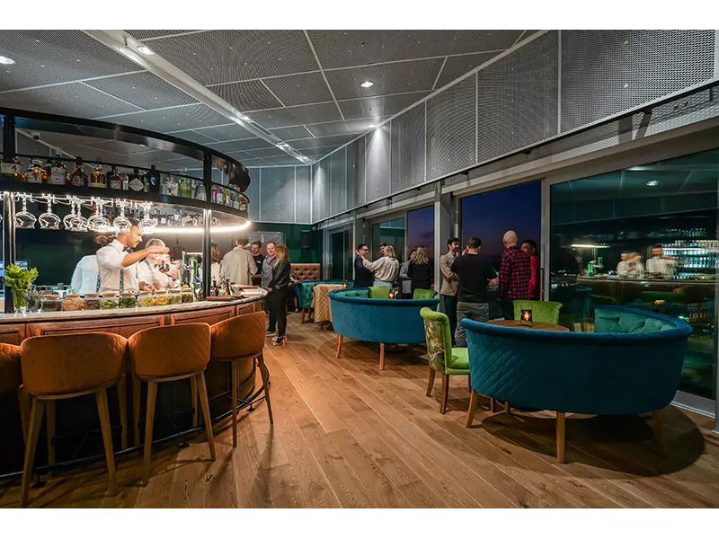 360 Top Floor Bar at The Langlands At Night