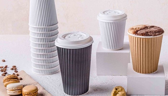 Essentials Collection Disposable Coffee Cups and Lids