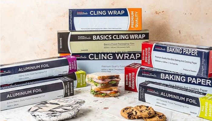 Essentials Collection Aluminum Foil, Cling Wrap and Baking Paper