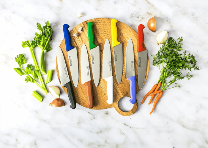 Commercial chef knives and prep tools