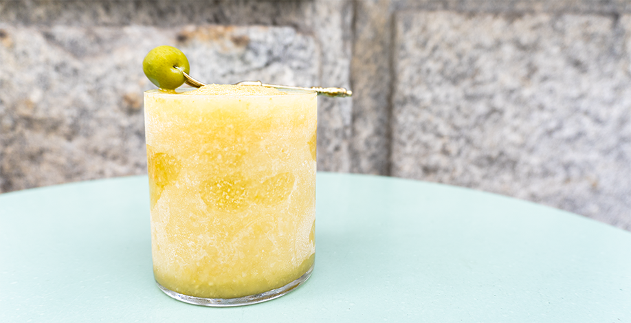 Frozen Olive Vodka Sour