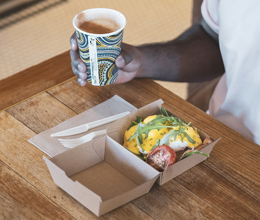 Biopak Burger Box Coffee Cups Burger Box Cover Cup Cafe Sustainable