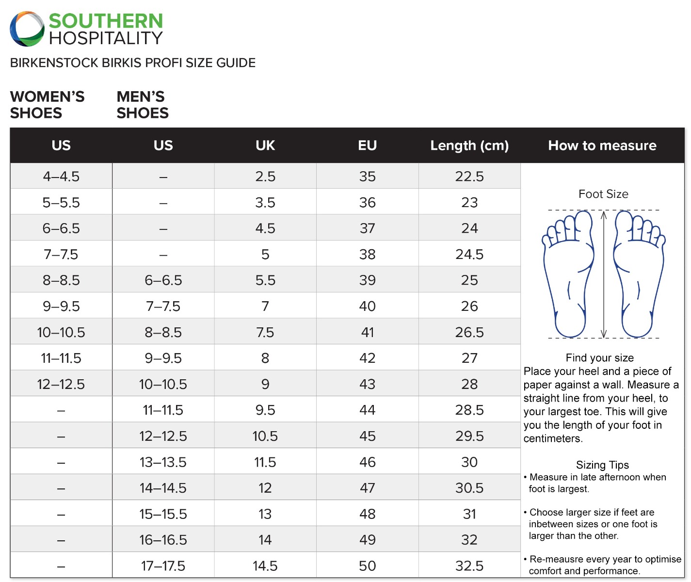 Shoe Size Birkenstock Women Size Shoe Size Conversion Chart