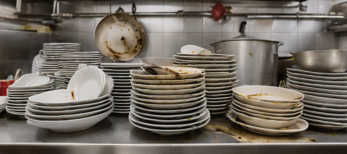 Dirty Dishes over flowing