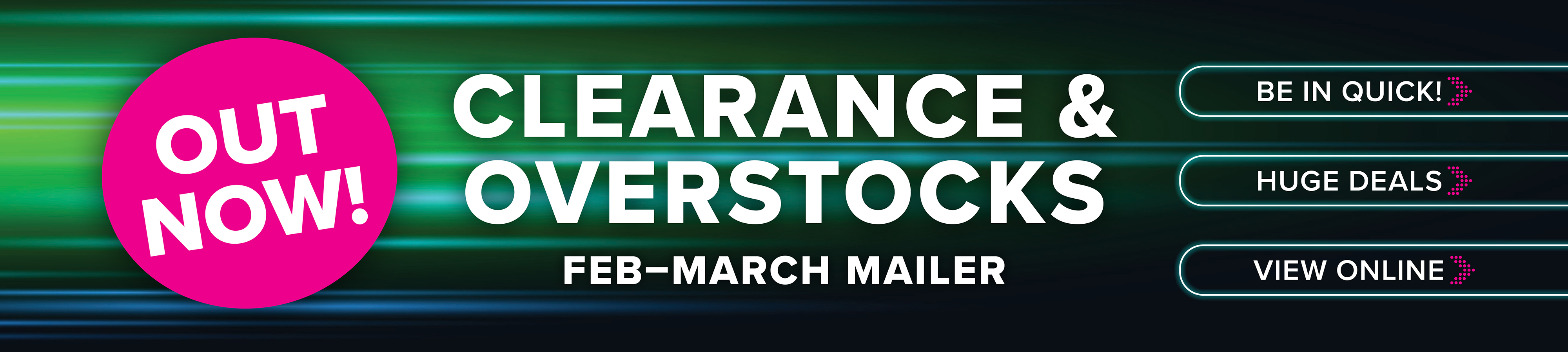 Overstock and Clearance Specials